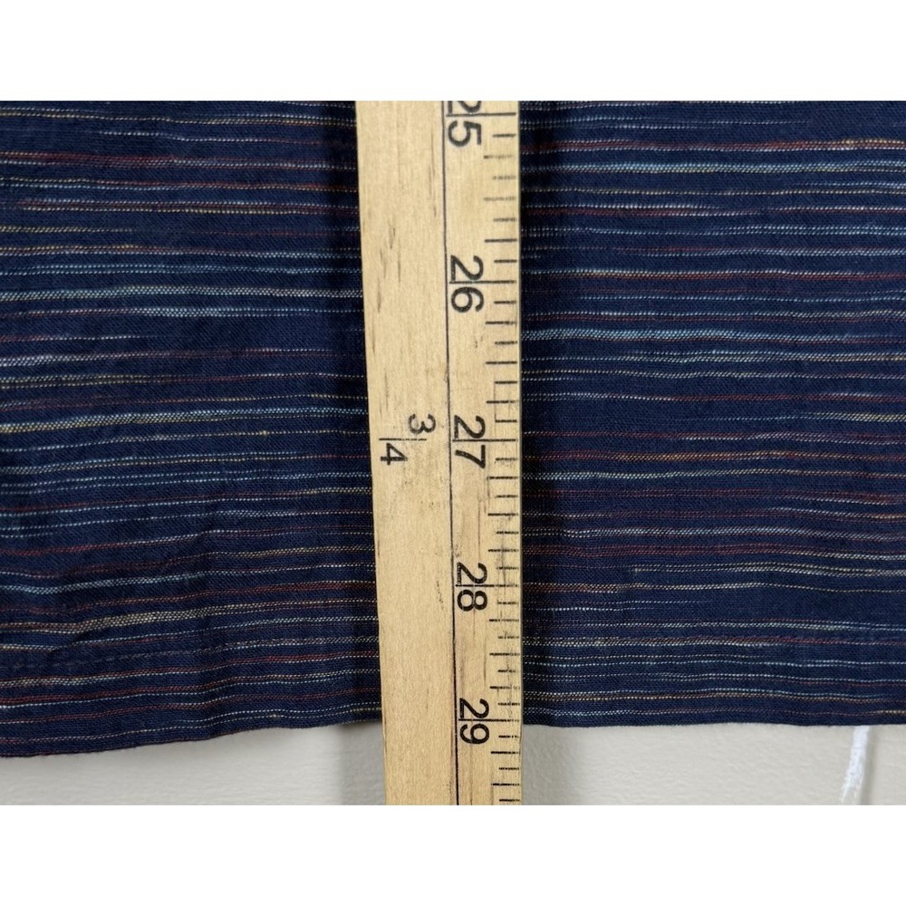 Scotch & Soda Dance All Night Shirt Mens Small Blue Stripe Linen Blend Amsterdam - Picture 8 of 10